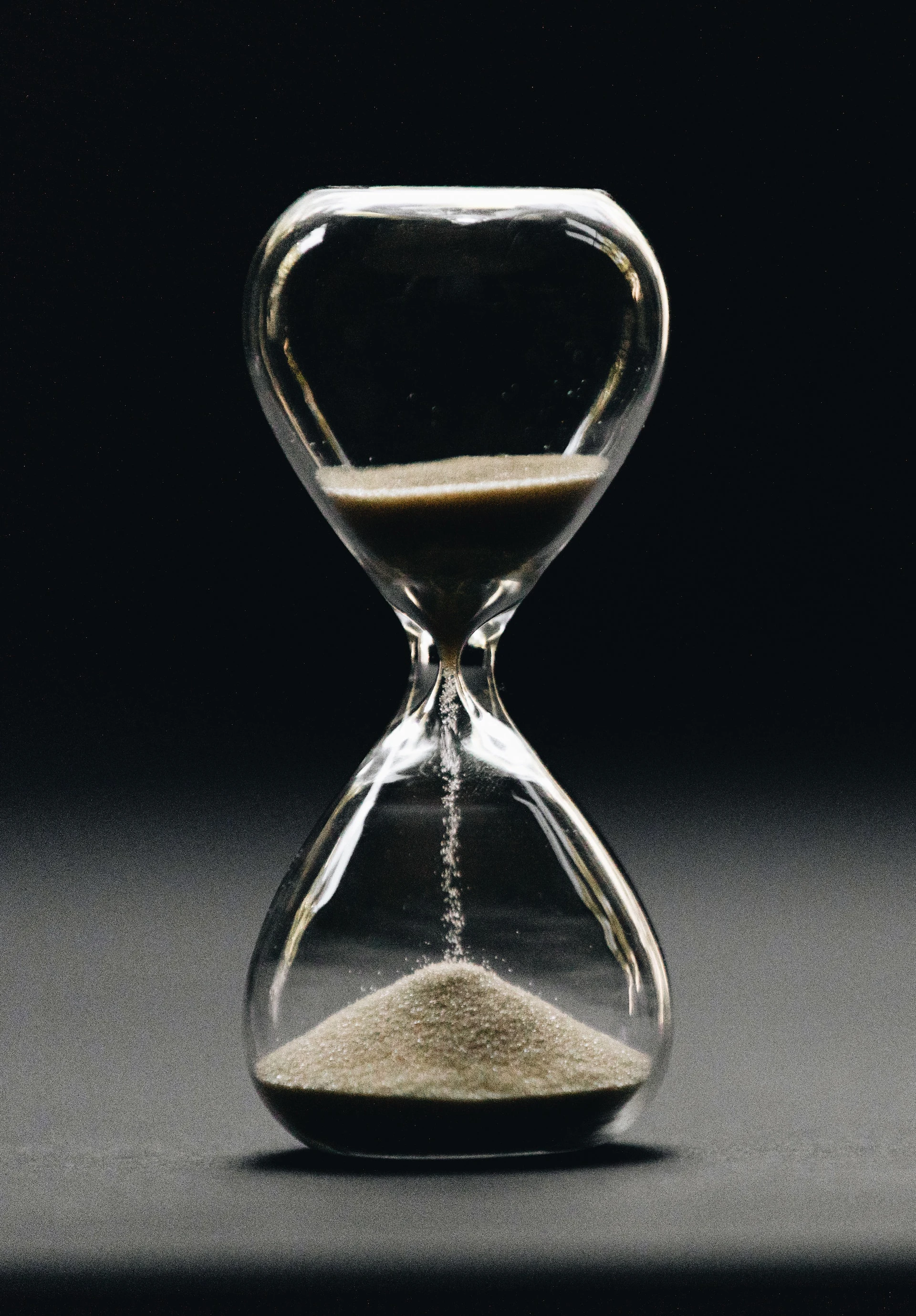 An hourglass in action