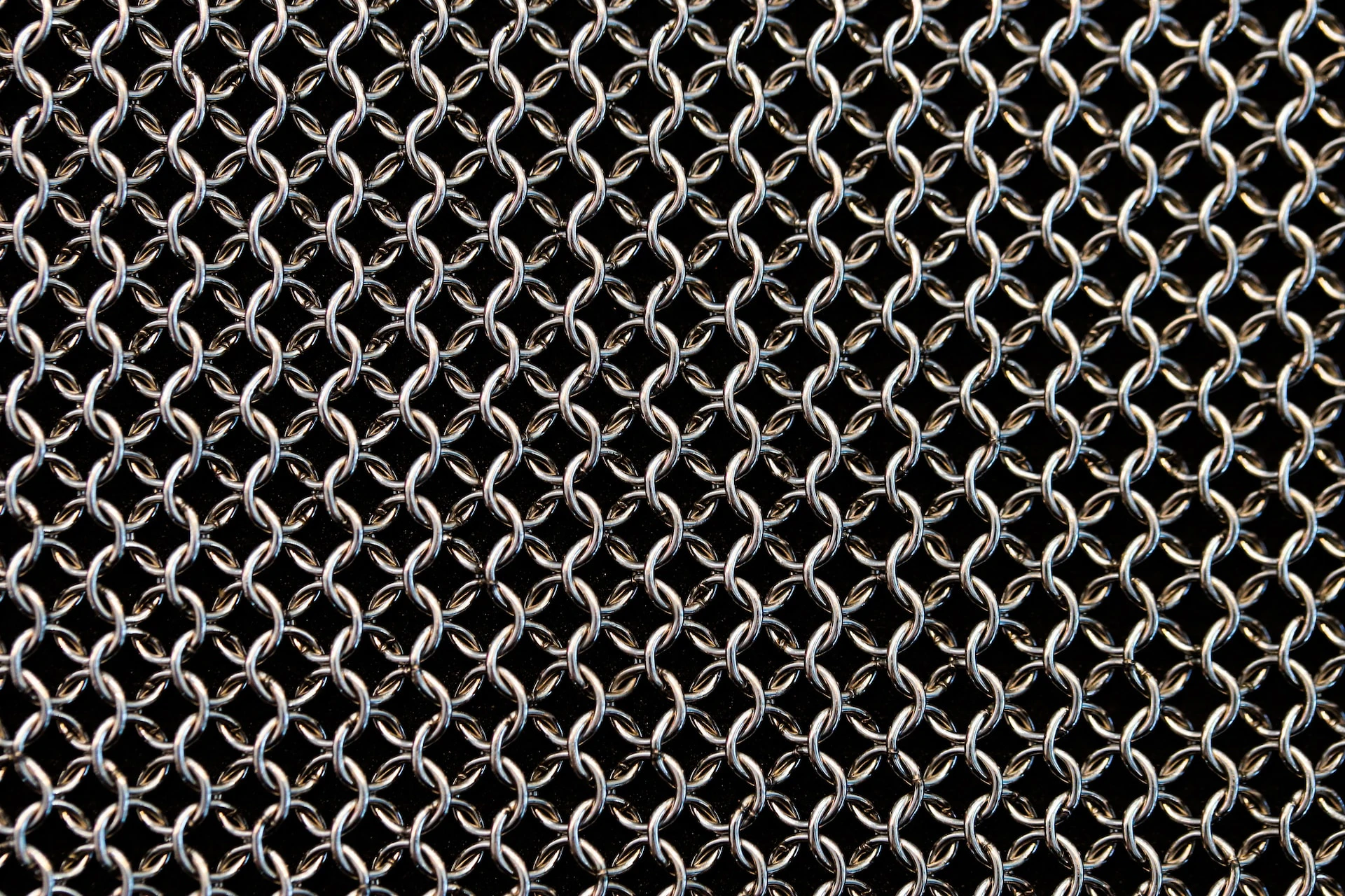 chain links against black background